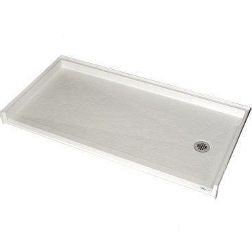 This shower pan comes in a variety of different shapes and sizes as well as drainage hole positioning. 62" x 32" Freedom ADA Roll In Shower Pan, Right drain in ...