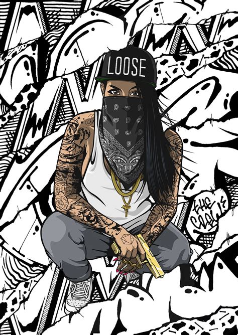 If you're looking for the best cool cartoon gangster wallpapers then wallpapertag is the place to be. BokkaBoomxLooseNNM on Behance (With images) | Gangsta girl ...