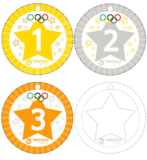 La photo représente la médaille moulée dans ses versions or, argent et bronze. Réaliser, colorier des médailles olympiques avec Wesco ...