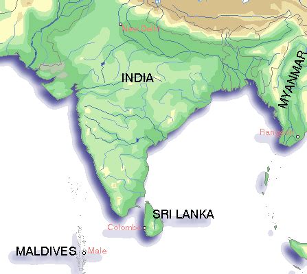 The beautiful island of sri lanka is one of the best tourist destinations in the world. Indischer Subkontinent Karte