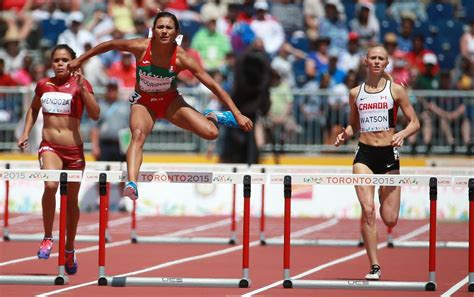 14 march 1987 in valle de bravo, méxico (mex). Zudikey Rodríguez califica a la final de 400 metros con vallas