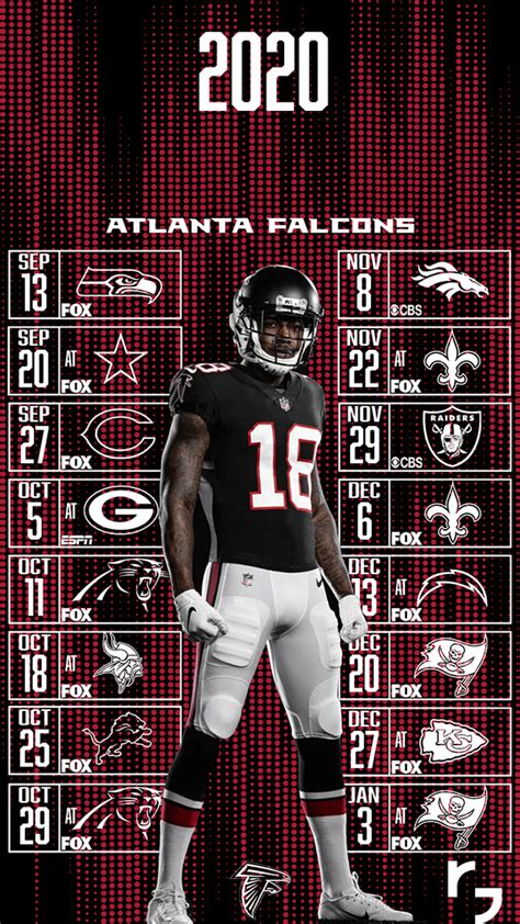 The atlanta falcons are a professional american football team based in atlanta. 2020 Atlanta Falcons Schedule Wallpapers on Behance