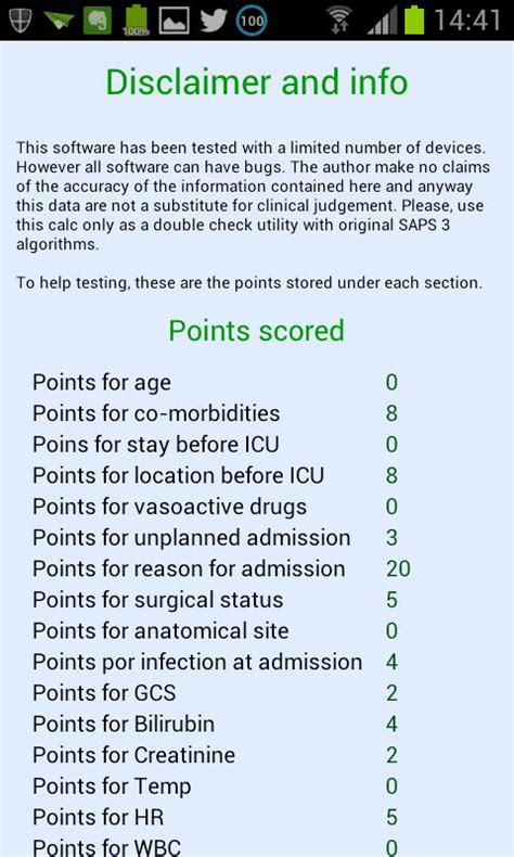 This health tool is a disease severity once the calculations are done, the simplified acute physiology score (saps ii) calculator. SAPS 3 Calc - Apps para Android no Google Play