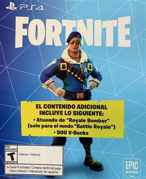 Free v bucks codes in fortnite battle royale chapter 2 game, is verry common question from all players. Fortnite Royale Bomber Skin + 500 V-Bucks USA NA PS4 ...