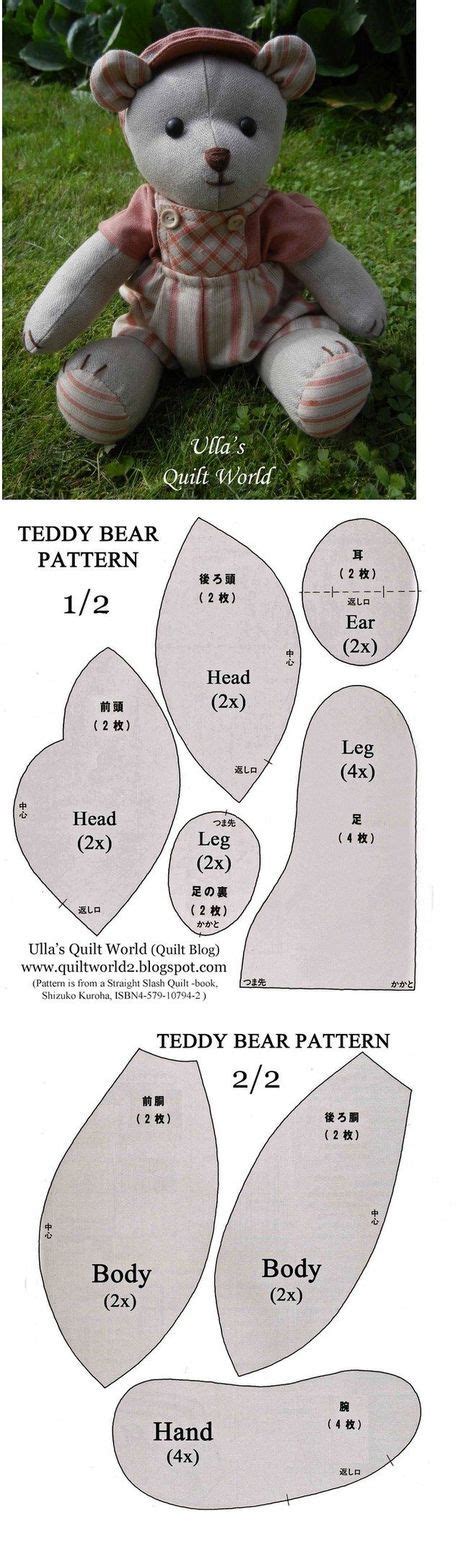 Memory bear pattern, complete instructions, pdf format, instant download, keepsake bear pattern, made from childrens clothes 18\ shers memor this is a complete pdf to make memory bears that from a child's pajamas or a loved one article of clothing. Ursinho: | Diy teddy bear, Teddy bear pattern, Teddy bear ...