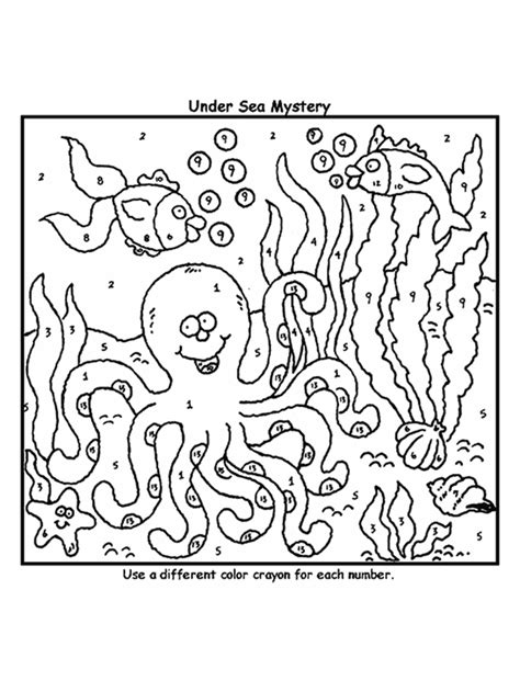 Children love to color and with our color by number pages, you can give them a bit more of a challenge by matching the numbers to the color they need to use. Octopus Color by Number Coloring Page | crayola.com