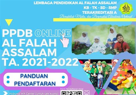 Menurut dedi, tagline tersebut dibuat untuk memberikan pemahaman kepada calon peserta didik dan orang tua siswa bahwa mau negeri ataupun swasta, semuanya sama. PPDB 2021-2022 - SD Al Falah Assalam