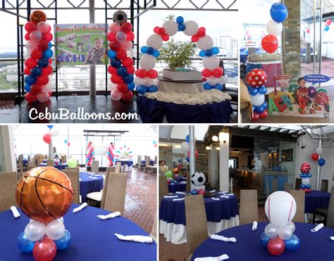 Sports themed bar mitzvah with balloon gazebo over dance floor at the rockleigh sports themed bar mitzvah. Sporty | Cebu Balloons and Party Supplies