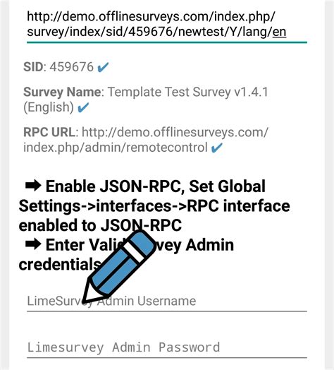 3-Enter Credentials - Offline Surveys App for Android