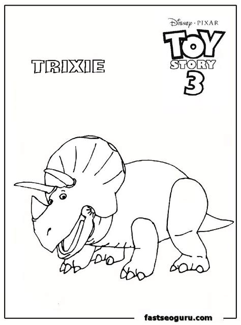 How to draw a mermaid and unicorn for kids mermaid and unicorn drawing and coloring pages. Toy Story 3 - Trixie Coloring Page | Coloring pages, Free ...