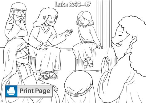 Jesus reading the bible with children coloring page. Boy Jesus in the Temple Coloring Pages for Kids - ConnectUS