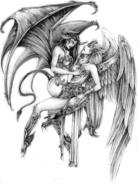 Angel and devil tattoos on shoulders angel on my shoulder tattoo 101+ Demon Tattoo Designs & Ideas With Meanings