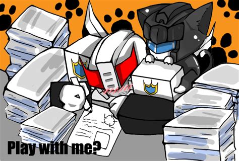 Yeah, i love these two :3'nuff said.thank you very much for watching/liking/adding it to your favorites/share it on google+/subscribing!fanart © their. Prowl Jazz Kitty:Play with me? by BumblebeeSam on DeviantArt