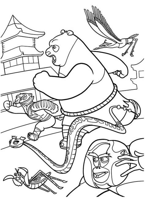 How about coloring master crane from kung fu panda 2 movie? Pin på Kung Fu Panda Coloring Page