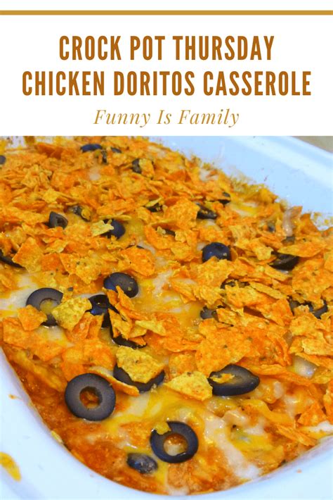 This weight watchers chicken taco casserole is only 3 smartpoints on the *new* freestyle plan. Crock Pot Chicken Doritos Casserole | Recipe in 2020 ...