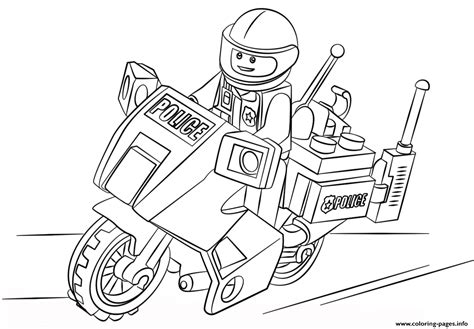 You can now print this beautiful lego police boat city coloring page or color online for free. Lego Moto Police Coloring Pages Printable