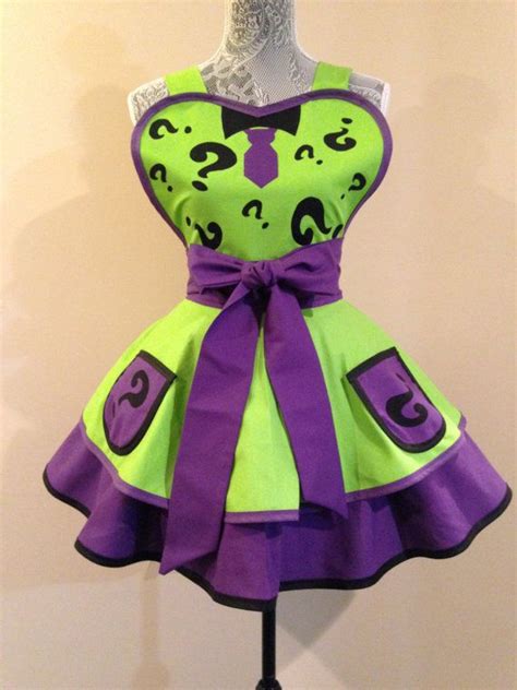 One of the most popular is when he's wearing a. Riddler - Riddler apron - Riddler Costume - Retro Apron ...