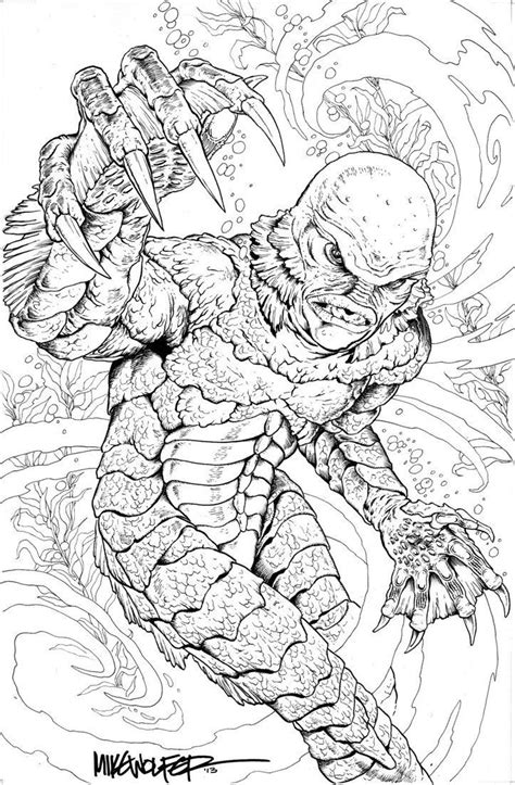 Do you trust about dragons ? Creature From the Black Lagoon Coloring Pages Gallery in ...