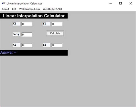 To interpolate the y2 value: Linear Interpolation Calculator 1.1 Free Download for ...