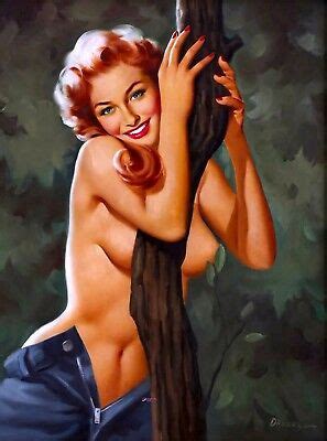 Praetorianguard, luzromo and 3 others like this. 1940s Pin-Up Girl Wood Nymph Picture Poster Print Vintage ...