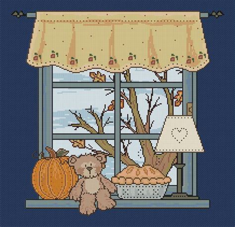 Working on a new c2c blanket pattern i'm maki. Cross Stitch Works: Autumn Window 109111233 Free Cross ...