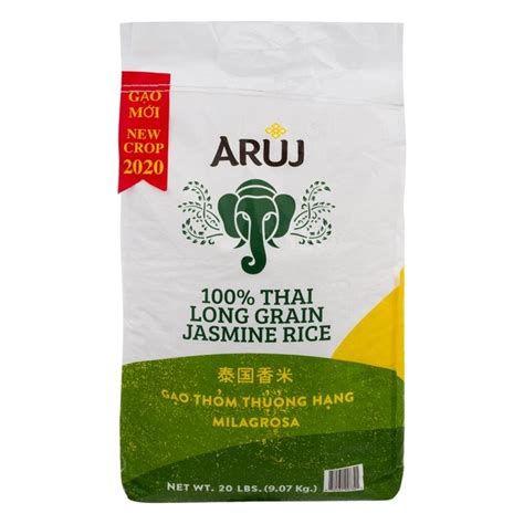 Royal basmati rice 20 lb naturally aromatic and premium aged. Aruj Jasmine Rice, Long Grain, 100% Thai (20 lb) - Instacart