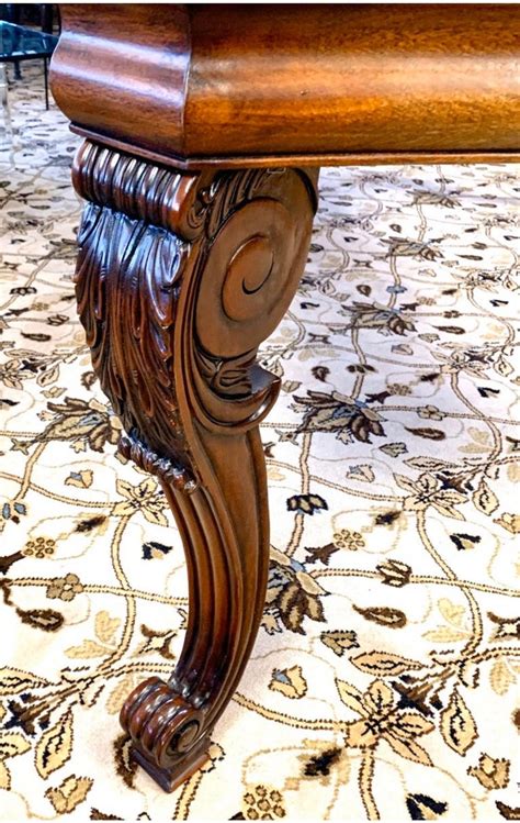 Henredon dining room table and 8 chippendale chairs. Ralph Lauren Henredon Immense Flame Mahogany Dining Table ...