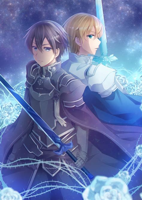 You can set it as lockscreen or wallpaper of windows 10 pc, android or iphone mobile or mac book background image. Kirito x Eugeo integrity knight | Arte de anime ...