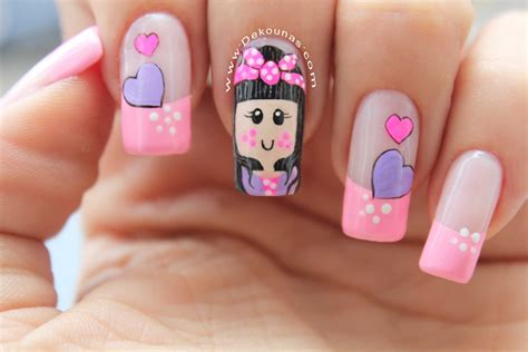 En la uña del dedo anular vas a realizar el dibujo de un conejito uñas decoradas con dibujos animados. Diseño de uñas Muñeca | DEKO UÑAS | Moda en tus uñas