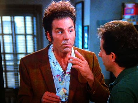 In the seinfeld episode the wig master, cosmo kramer (michael richards) is lent the technicolor dreamcoat from a musical show. I just noticed some of Michael Richard's makeup on the end ...