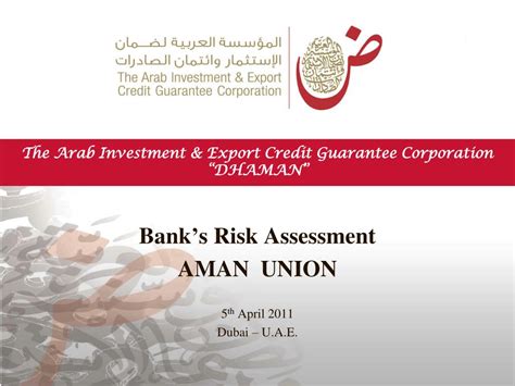 Most business credit cards do come with a personal guarantee. PPT - The Arab Investment & Export Credit Guarantee ...