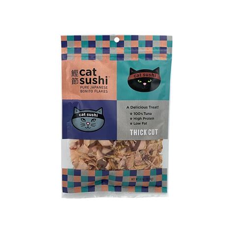 Bonito flakes are a delicious and extremely fast way to whip up a pot of economical fish stock. CAT SUSHI Thick Cut Bonito Flakes .7 oz - My Pet Naturally
