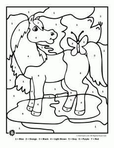 There are plenty of coloring pages, and all you need to get started are a printer, crayons or colored pencils, and some decent paper. farm color by number horse 231x300 Farm Animal Color by ...