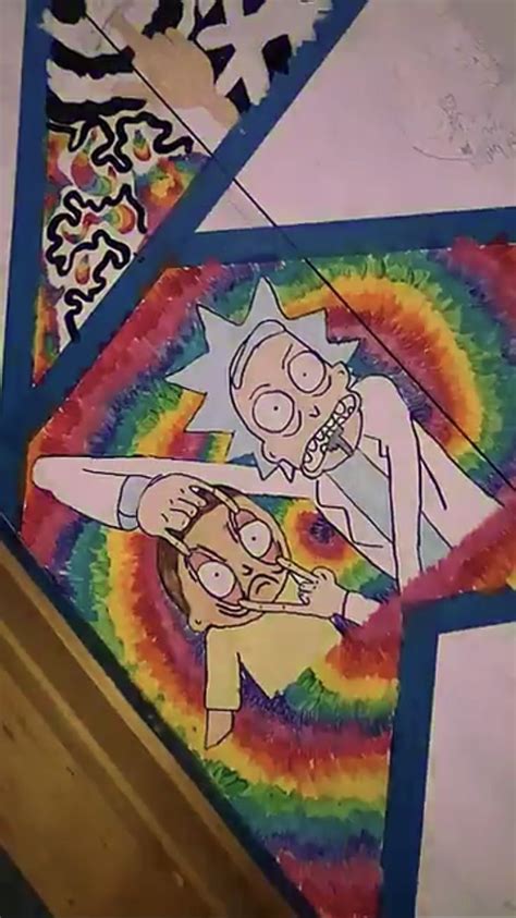 Rick turns himself into a pickle while beth, summer, and morty go to family you are the master of your universe and yet you are dripping with rat blood and feces. trippy rick and morty painting in 2020 | Trippy rick and ...