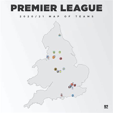 2015/16 english premier league football map including team details and domestic & european trophy wins. Premier League 2020/21 Map of Teams : PremierLeague