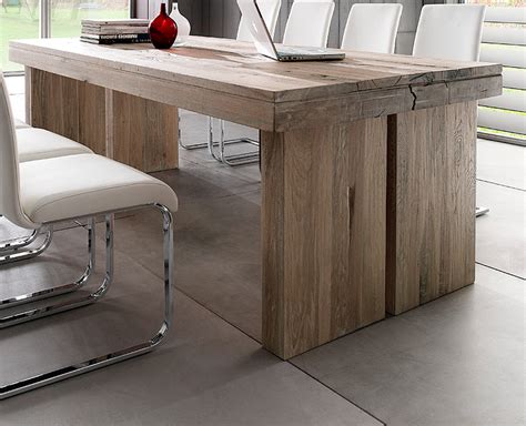 Esstisch tisch massivholz eiche royal oak auszug. Esstisch Massivholz Weiß Gekalkt / Esstisch Living Von ...