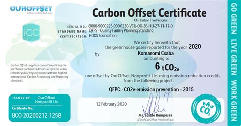 Bige lászló (62) 112 vegyipar, kereskedelem Szijj Imre - iCC - Personal Carbon Offset