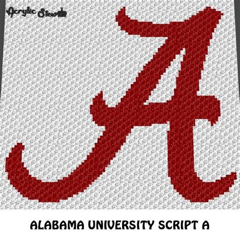 University of alabama cross stitch patterns free. University of Alabama Script A Roll Tide Crimson Tide ...