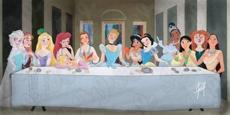What are some good nicknames for a baddie? Poster Last Supper Princesses Handmade Drawing Fun Art ...
