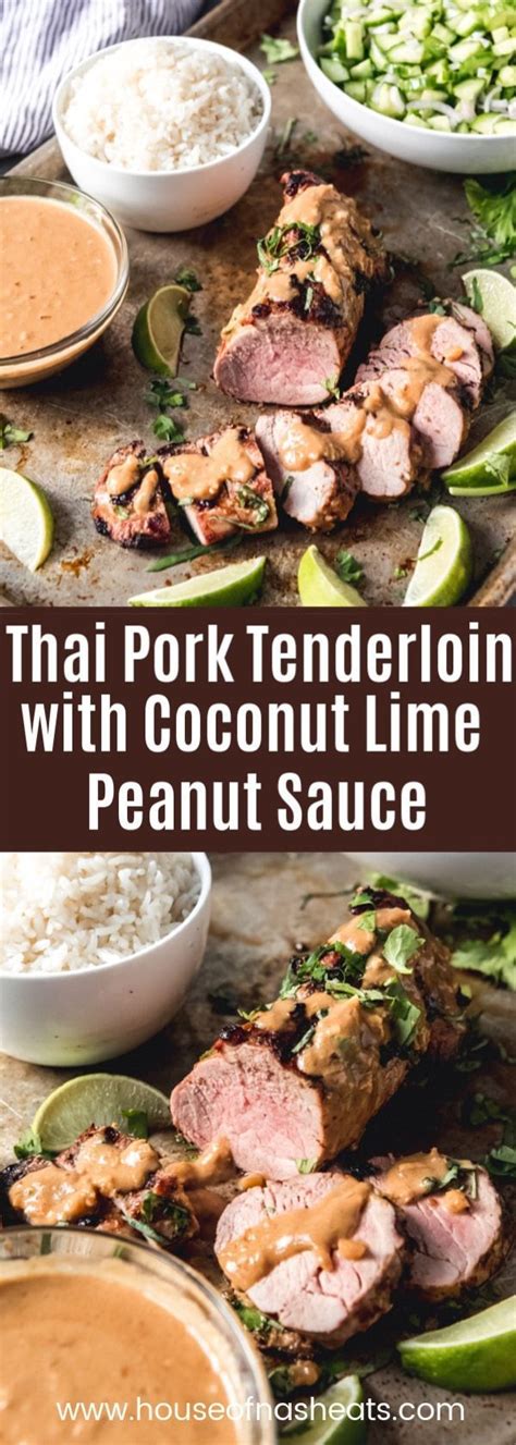 Add the coconut milk and lime juice, and place a lid on the pan, turn down the heat to low and simmer for 10 to 15 minutes, until the pork is cooked and not pink anymore. This Grilled Thai Pork Tenderloin with Coconut Lime Peanut ...