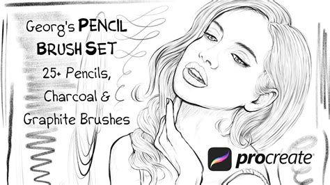 Free realistic pencil procreate brush. Georg's PENCILS, CHARCOAL & GRAPHITE Brushes for Procreate ...