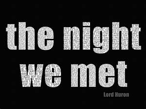 Night We Met Lyric Poster Etsy