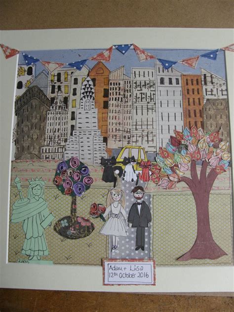 Maybe you would like to learn more about one of these? Wedding venue personalised, quirky art, paper collage art ...