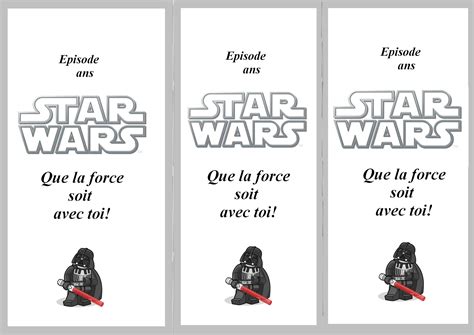 Carte joyeux anniversaire star wars. diy carton d'invitation face 1 anniversaire/birthday star ...