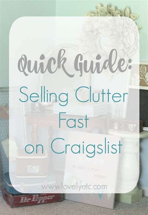 Selling your feet pictures on craigslist is a completely possible thing. Quick guide: Selling clutter fast on Craigslist - Lovely Etc.