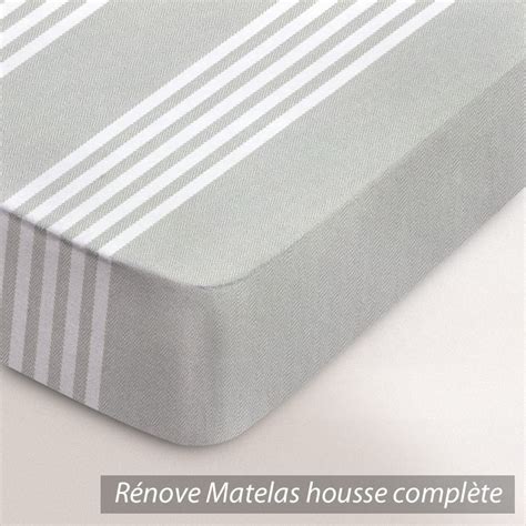 Housse de matelas intégrale, idéal pour redonner une nouvelle jeunesse à votre ancien matelas tâché ! Rénove matelas Rubens, housse 90x200cm, matelas 18 à 22cm ...