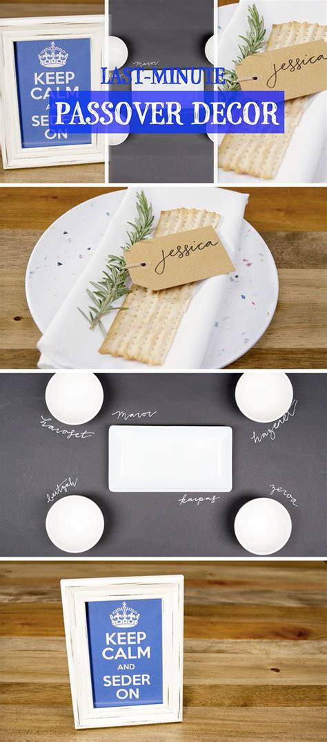 Recycling old bottles, wall decor, glitter mason jar and more decorative tips for walls of your apartment!our. Three Last Minute Decorating Ideas for Passover | Passover ...