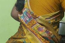 aunty backless sarees