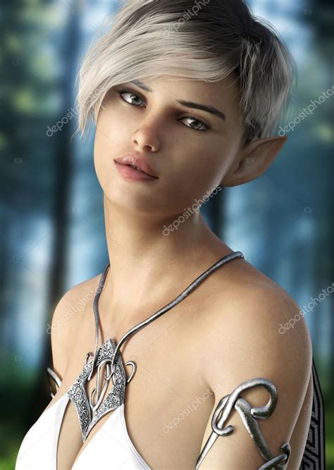 Let your haircut planning commence! Elf short hair | Fantasy Elf Female Short Hair Posing ...