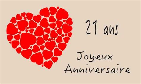 Carte Anniversaire 21 Ans